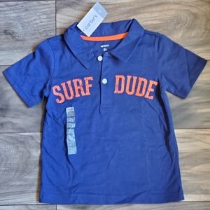NWT Carter's Polo Shirt. Size 2T